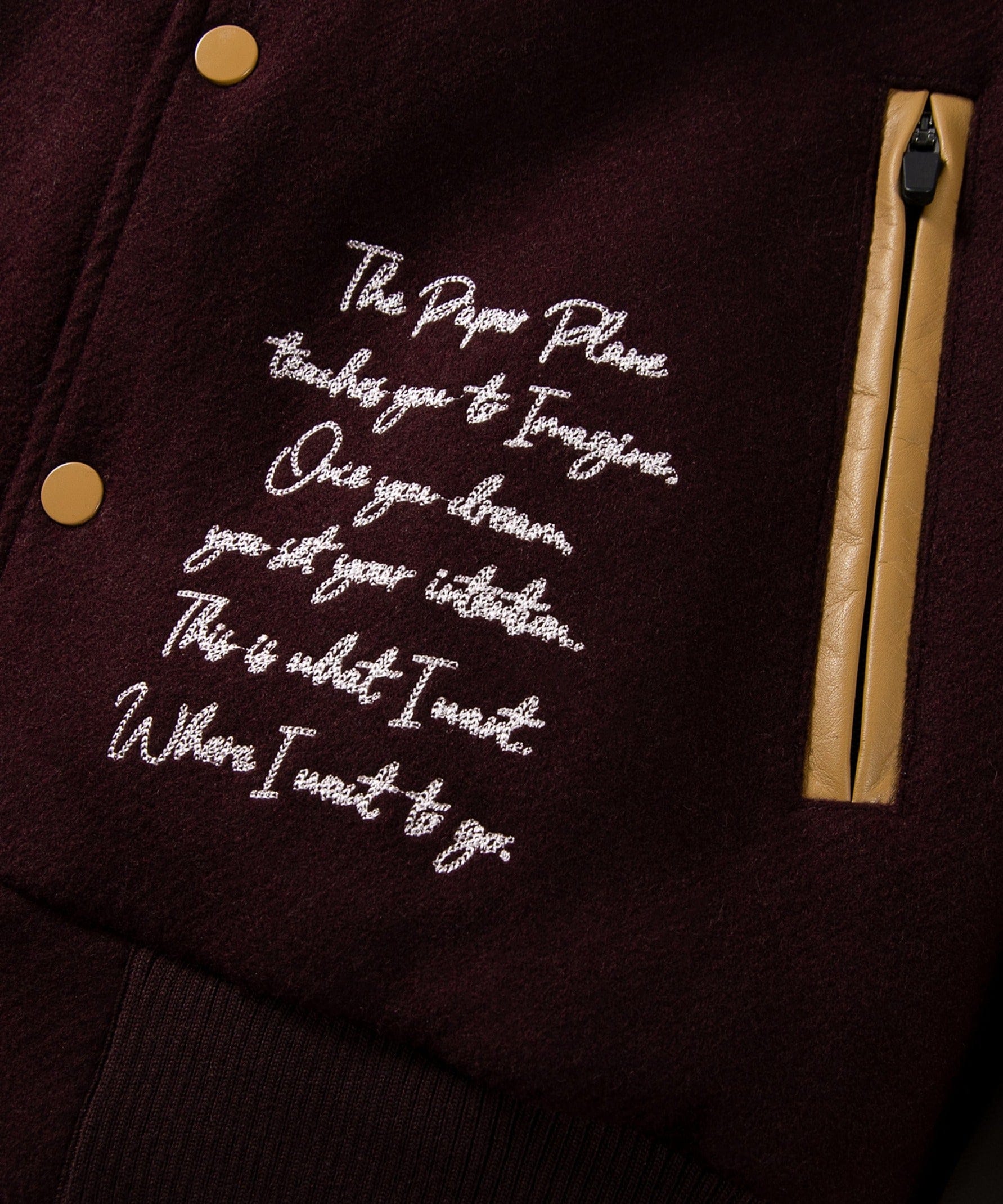 Paper Planes Jackets Paper Planes Varsity Jacket Burgundy Paper Planes Varsity Jacket Burgundy