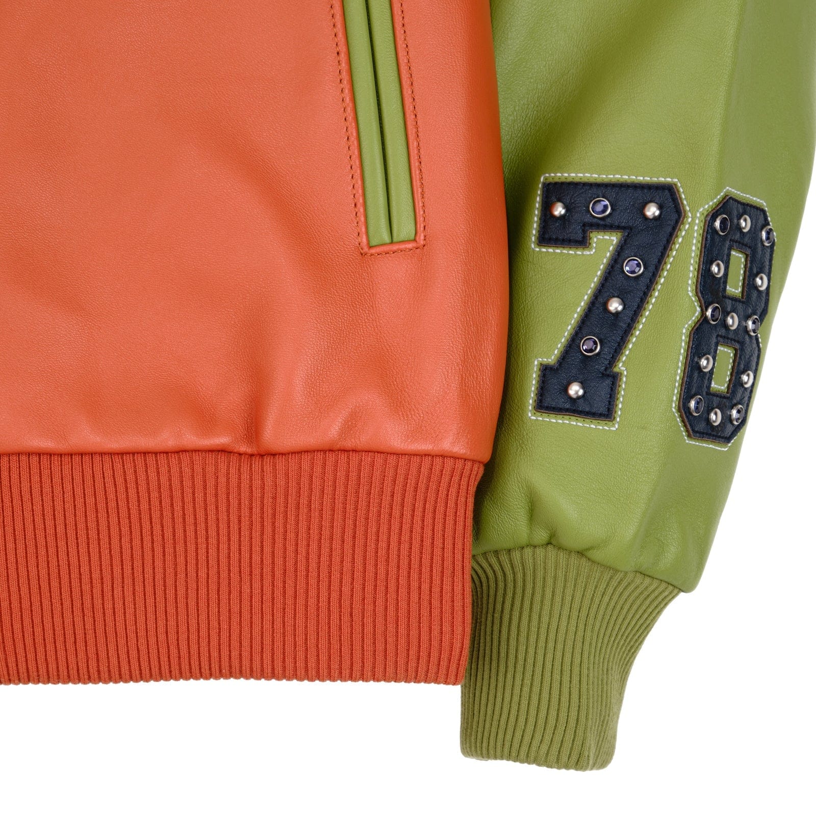 Pelle Pelle Jackets Pelle Pelle Renegades Jacket - Green & Orange Pelle Pelle Renegades Jacket - Green & Orange
