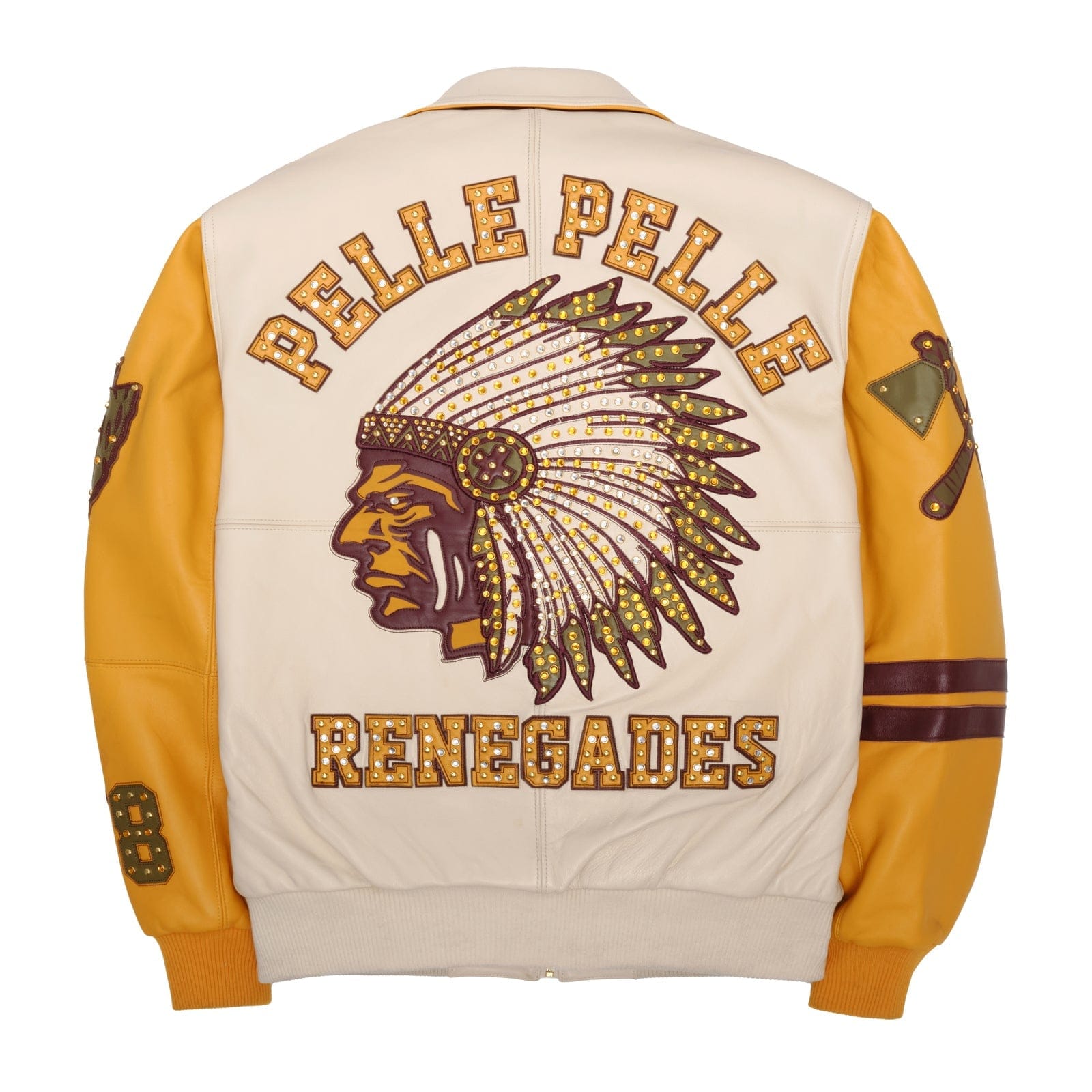 Pelle Pelle Jackets Pelle Pelle Renegades Jacket - White & Gold Pelle Pelle Renegades Jacket - White & Gold