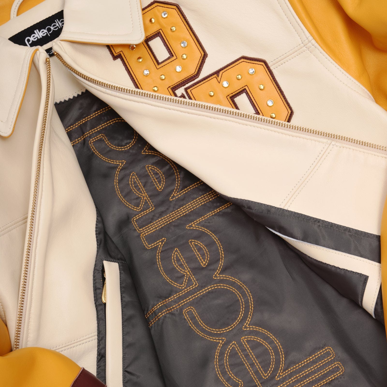 Pelle Pelle Jackets Pelle Pelle Renegades Jacket - White & Gold Pelle Pelle Renegades Jacket - White & Gold