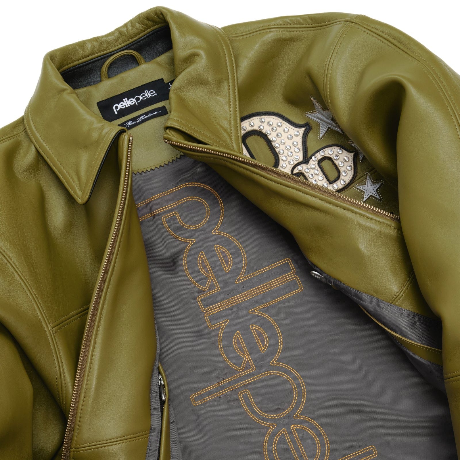 Pelle Pelle Jackets Pelle Pelle Stars And Stripes Jacket - Green Pelle Pelle Stars And Stripes Jacket - Green