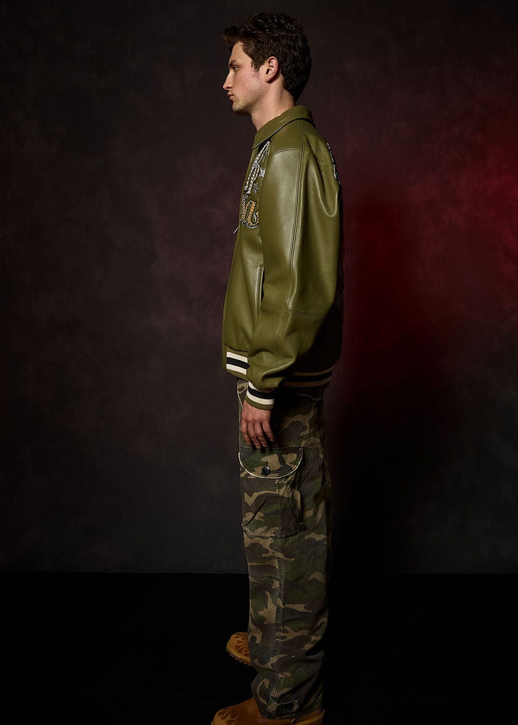 Pelle Pelle Jackets Pelle Pelle Stars And Stripes Jacket - Green Pelle Pelle Stars And Stripes Jacket - Green
