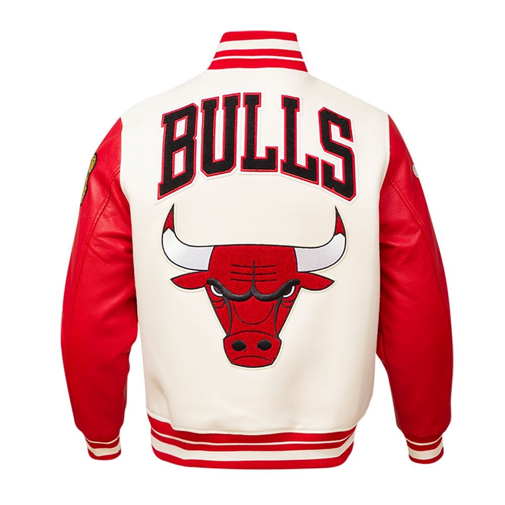 Pro Standard Jackets NBA Chicago Bulls Retro Classic Rib Wool Varsity Jacket NBA Chicago Bulls Retro Classic Rib Wool Varsity Jacket