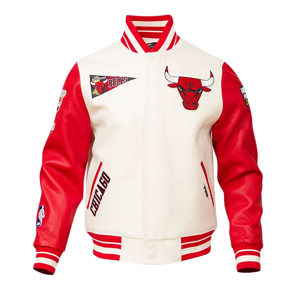 Pro Standard Jackets NBA Chicago Bulls Retro Classic Rib Wool Varsity Jacket NBA Chicago Bulls Retro Classic Rib Wool Varsity Jacket