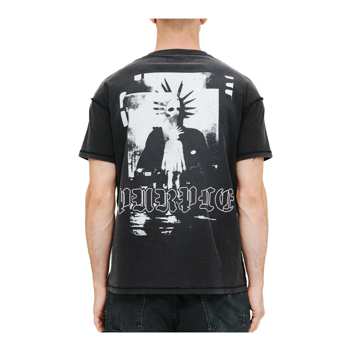 Purple Brand Mens Textured Inside Out Tee - 40% OFF.