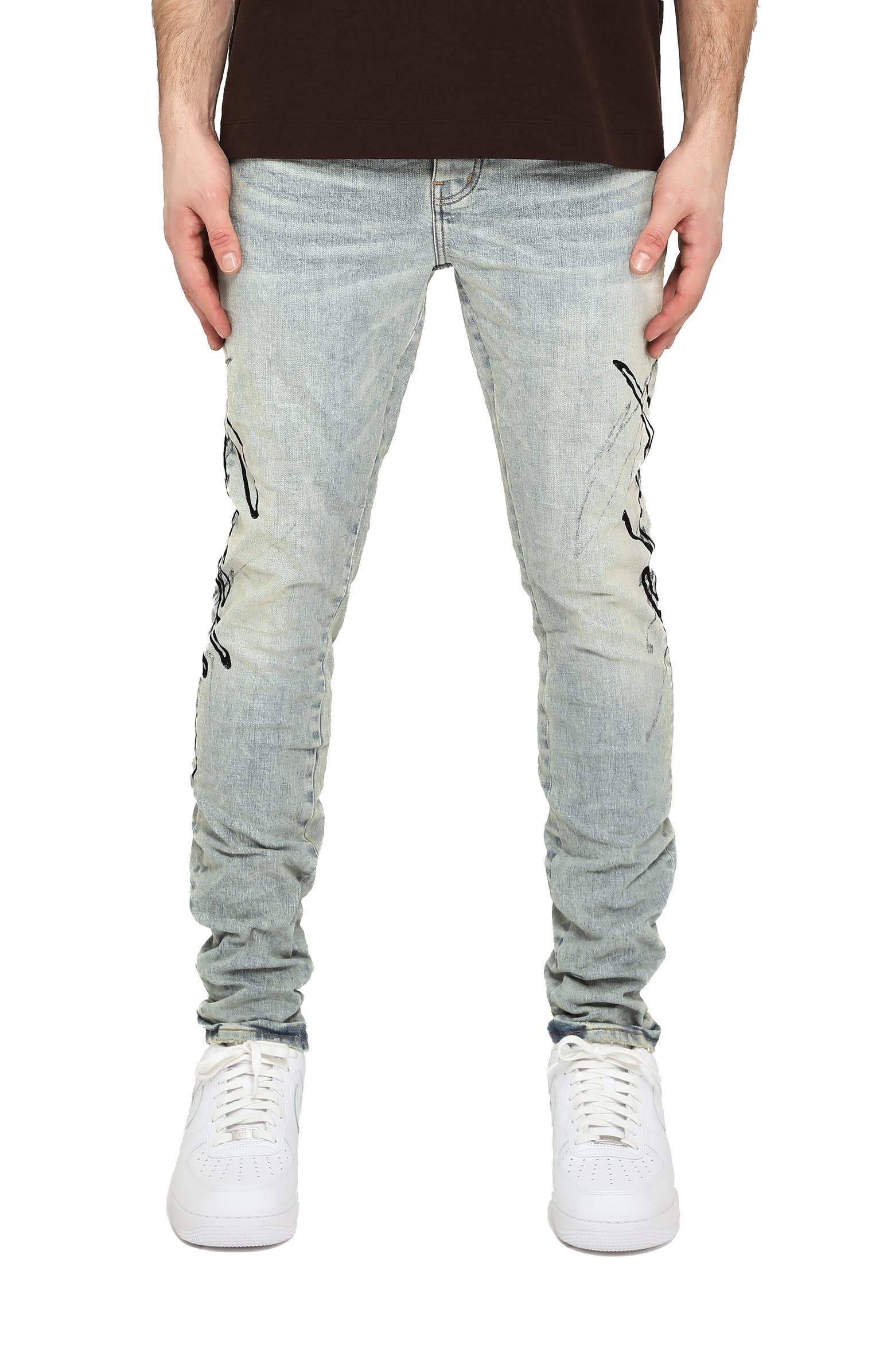 Purple Brand Denim Purple Double Script Skinny Jeans Purple Double Script Skinny Jeans