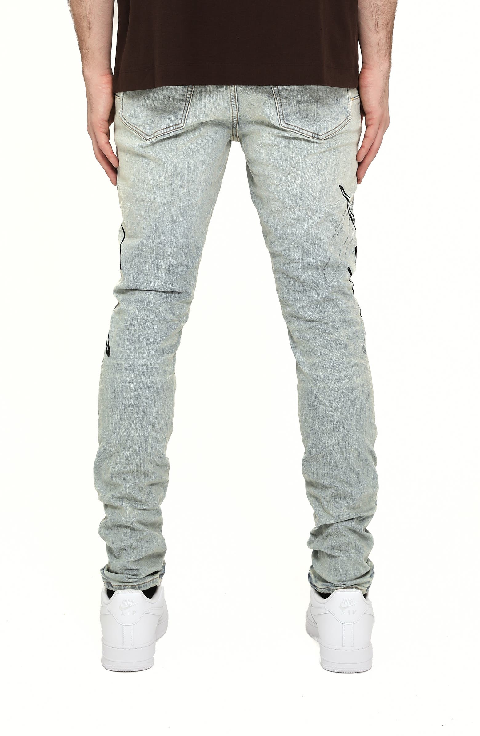Purple Brand Denim Purple Double Script Skinny Jeans Purple Double Script Skinny Jeans