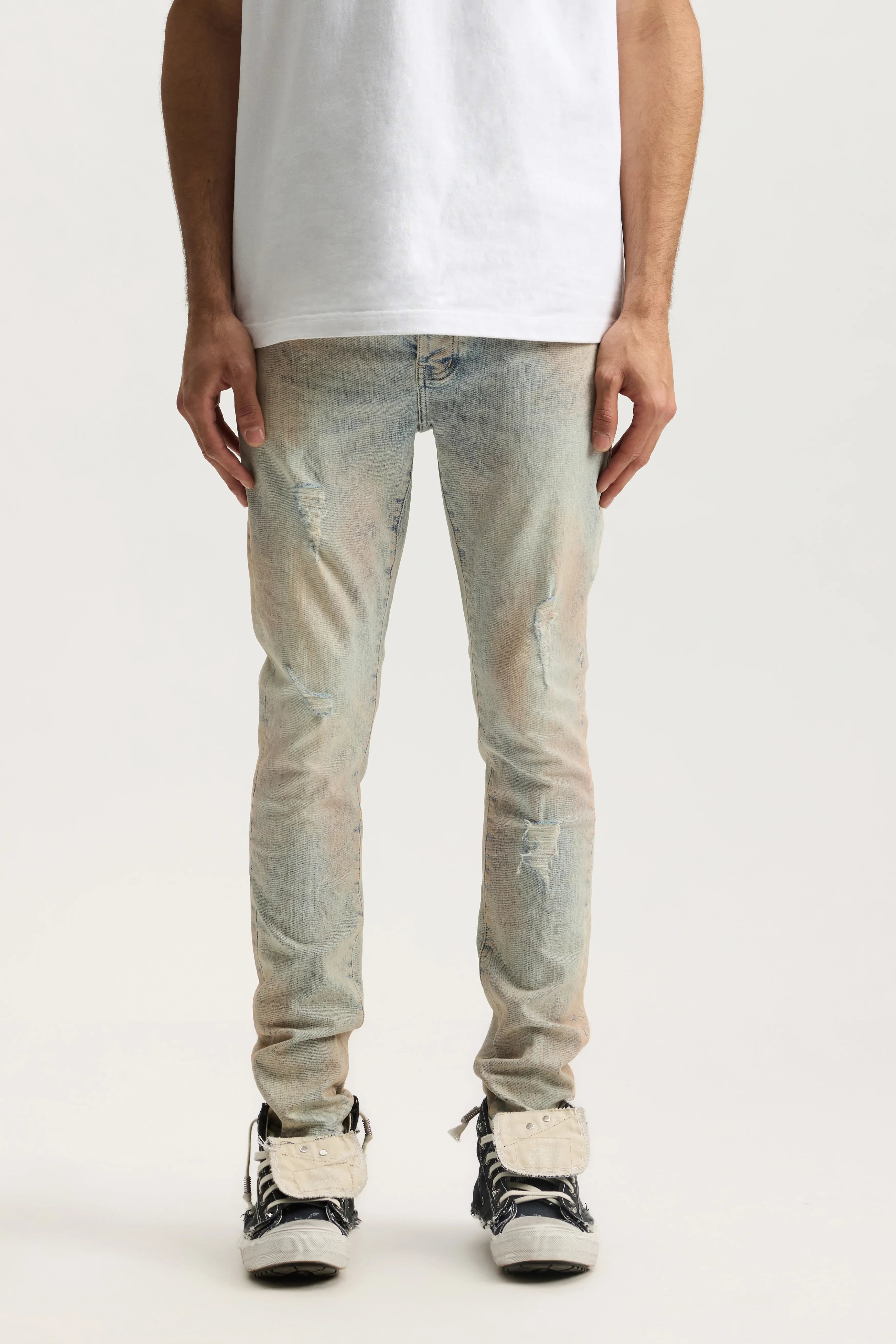 Purple Brand Denim P001 Pink Mud Distressed P001 Pink Mud Distressed