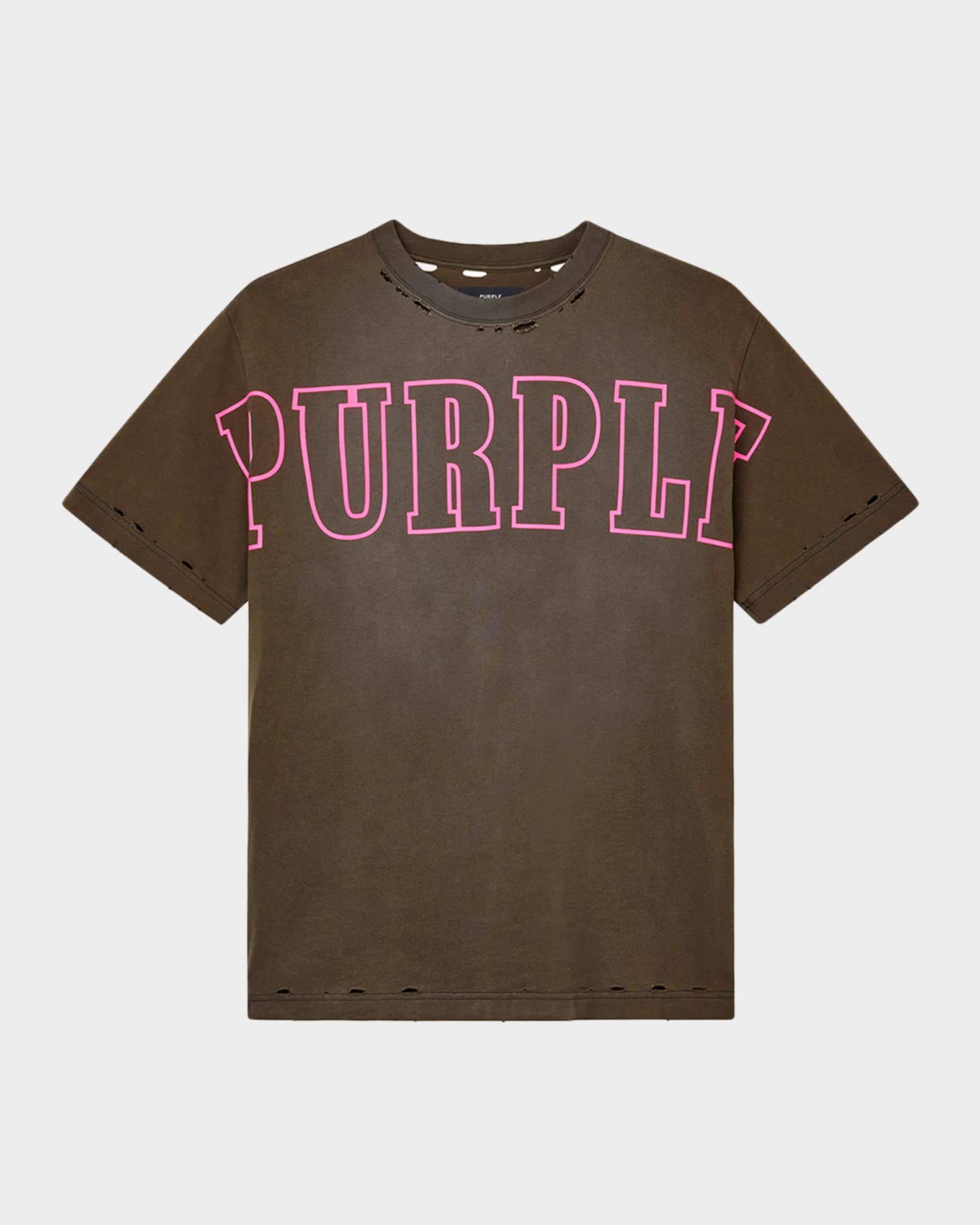 Purple Brand T-Shirts Purple Logo Outline Distressed Jersey T-Shirt Purple Logo Outline Distressed Jersey T-Shirt