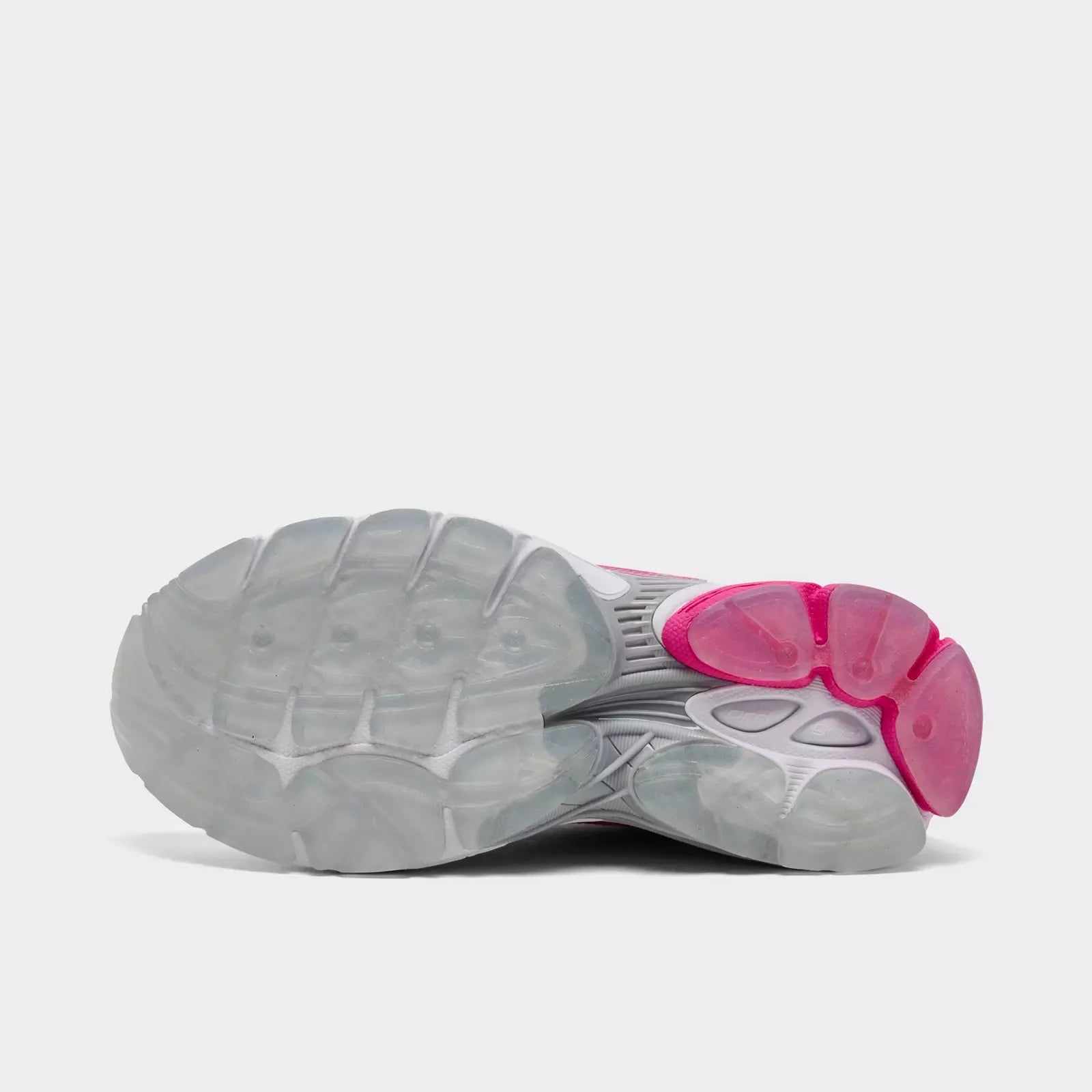 Women's Saucony ProGrid Omni 9 pink sneakers with cushioned soles and supportive design, ideal for running and active wear.