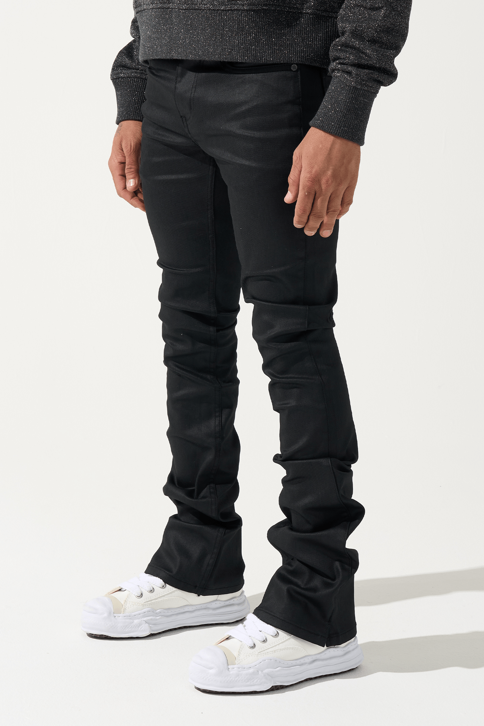 Serenede Denim "CAVIAR" Wax Stacked Jeans "CAVIAR" Wax Stacked Jeans