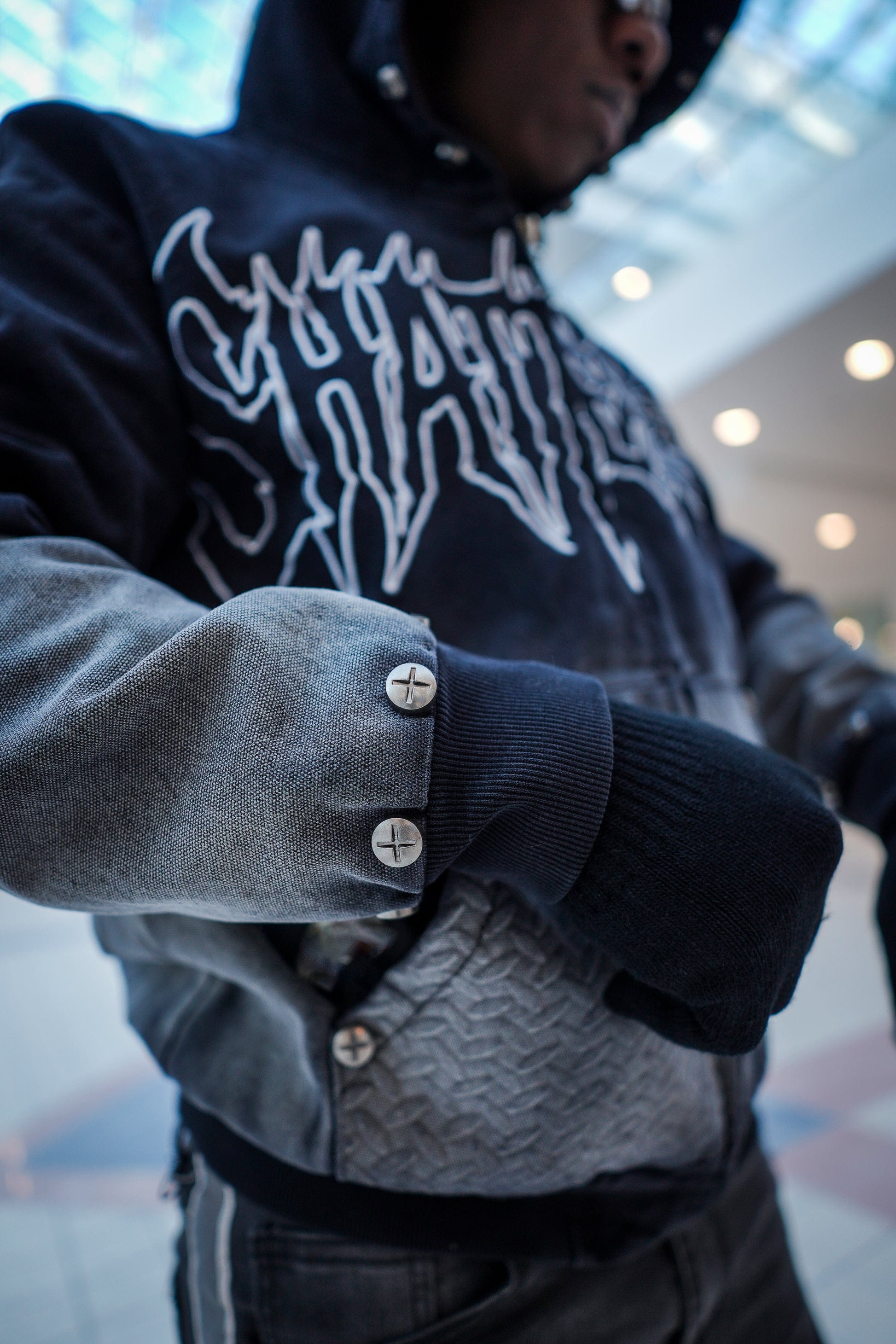 Shattered Hearts Hoodies Shattered Heart Smoke Fade Work Jacket Shattered Heart Smoke Fade Work Jacket