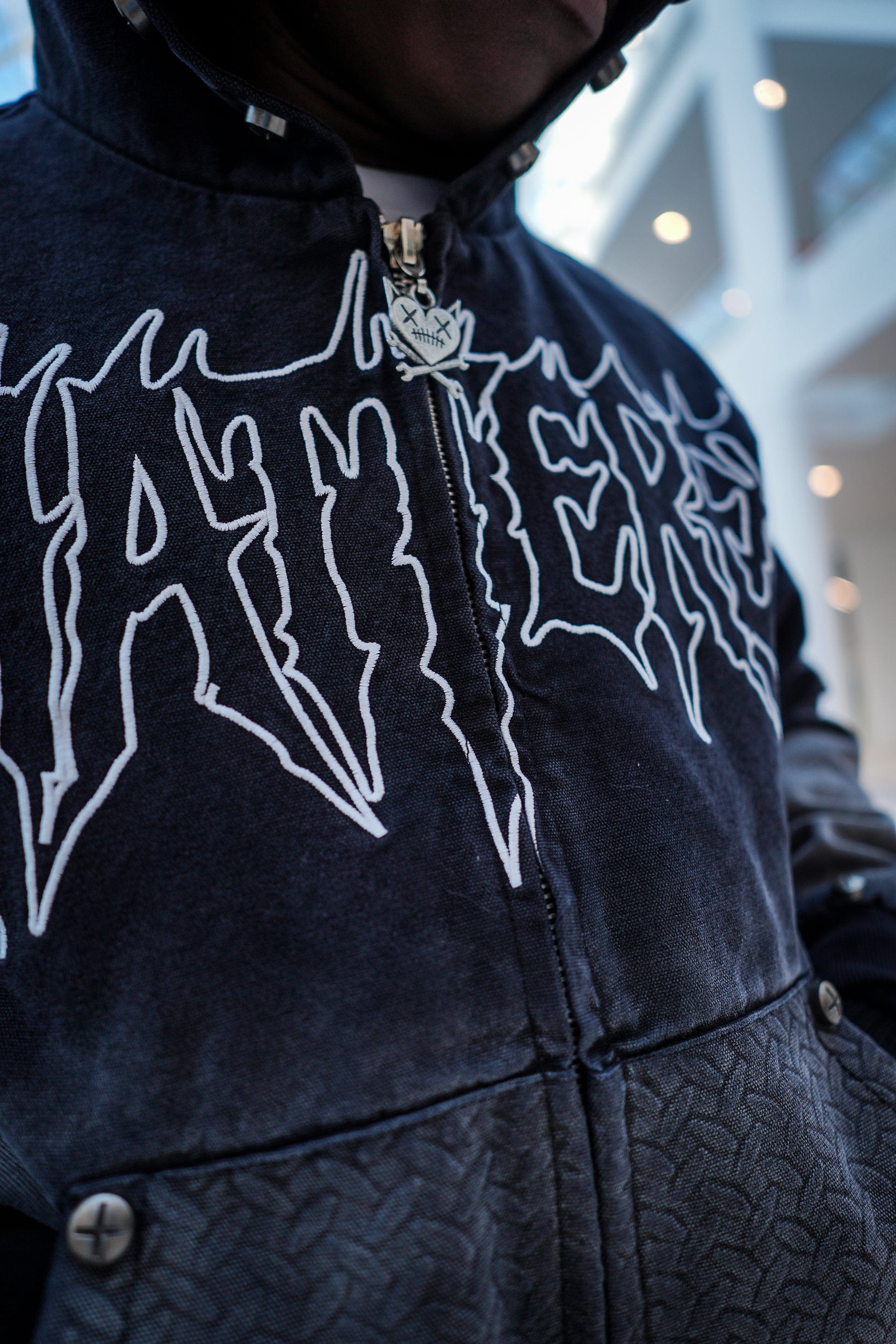 Shattered Hearts Hoodies Shattered Heart Smoke Fade Work Jacket Shattered Heart Smoke Fade Work Jacket