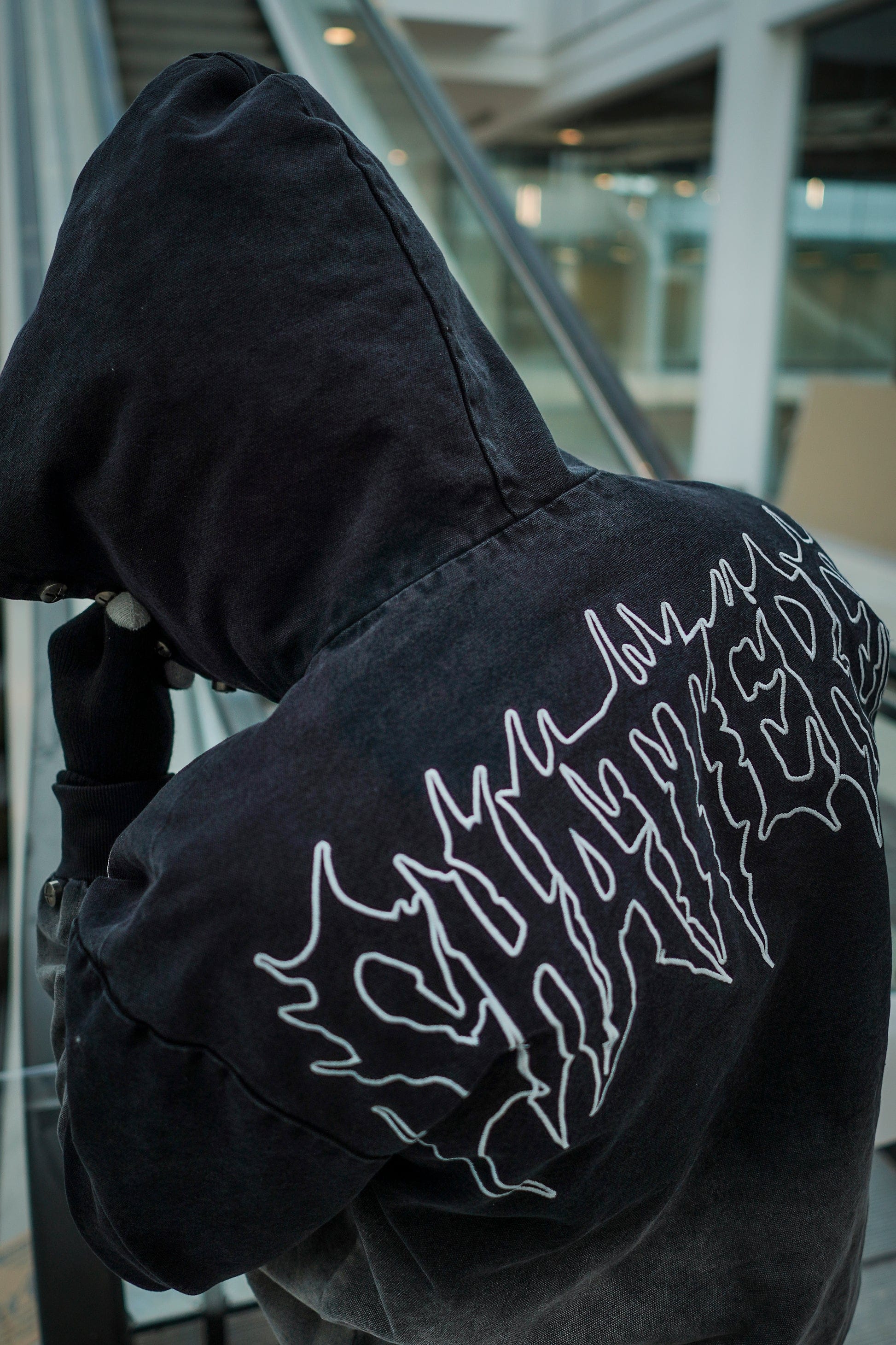Shattered Hearts Hoodies Shattered Heart Smoke Fade Work Jacket Shattered Heart Smoke Fade Work Jacket