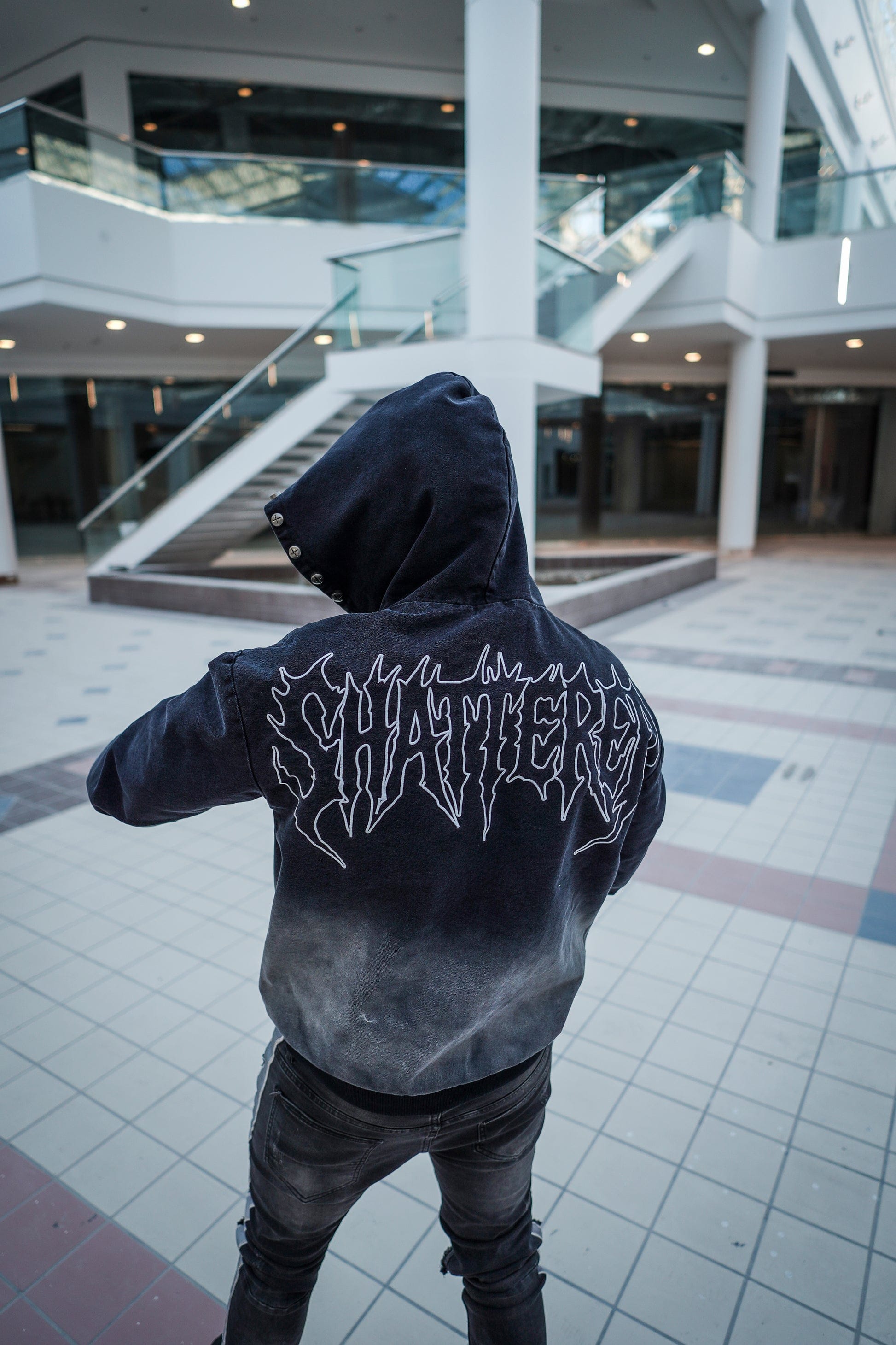 Shattered Hearts Hoodies Shattered Heart Smoke Fade Work Jacket Shattered Heart Smoke Fade Work Jacket
