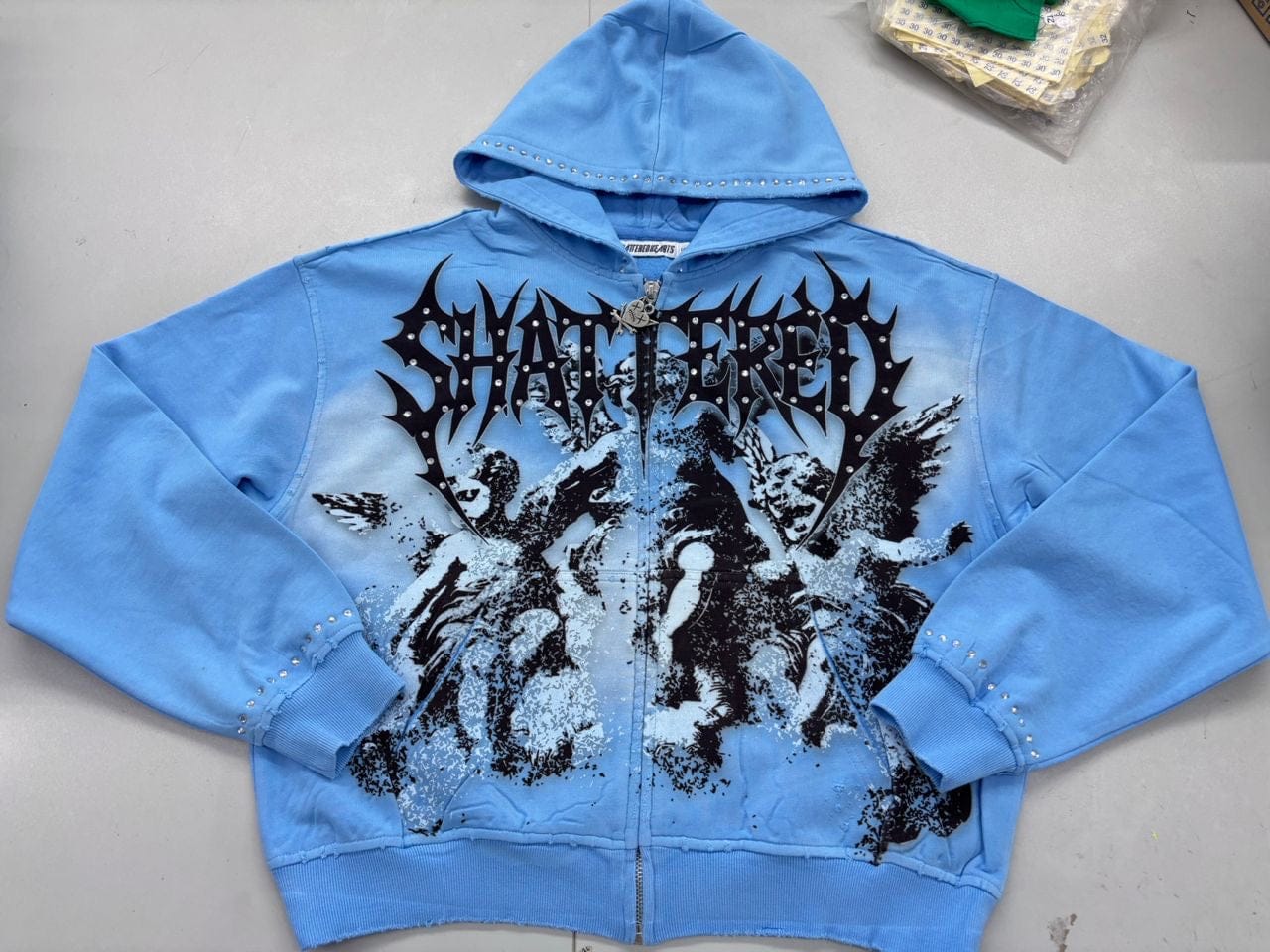 Shattered Hearts Hoodies Shattered Hearts Fallin Angels Hoodie Shattered Hearts Fallin Angels Hoodie