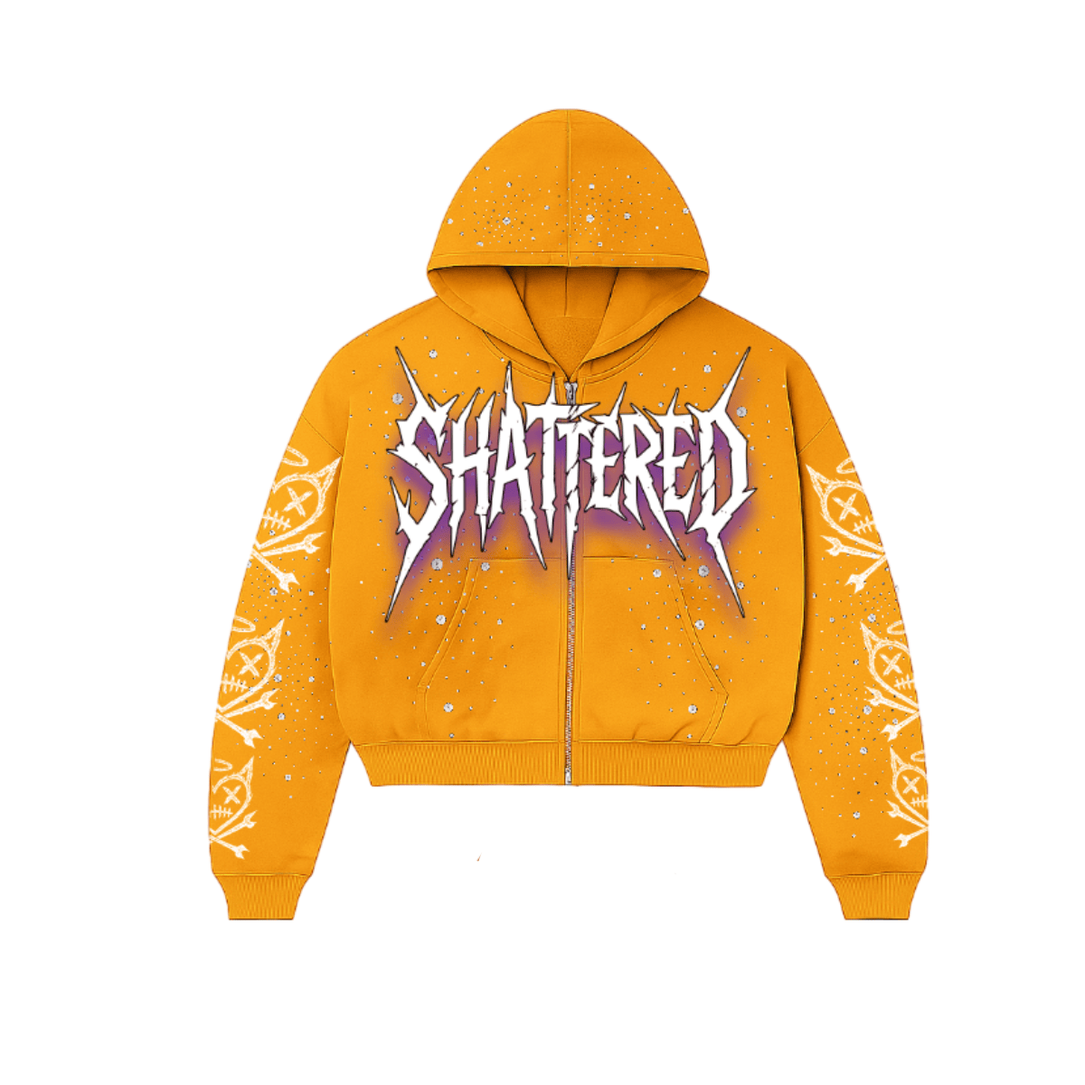 Shattered Hearts Hoodies Shattered Logo Yellow Shattered Logo Yellow