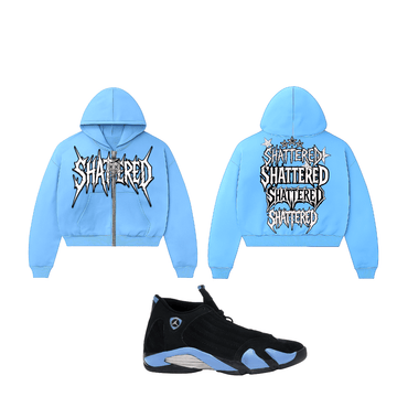 Shattered Hearts Hoodies Shattered Shattered Blue Shattered Shattered Blue
