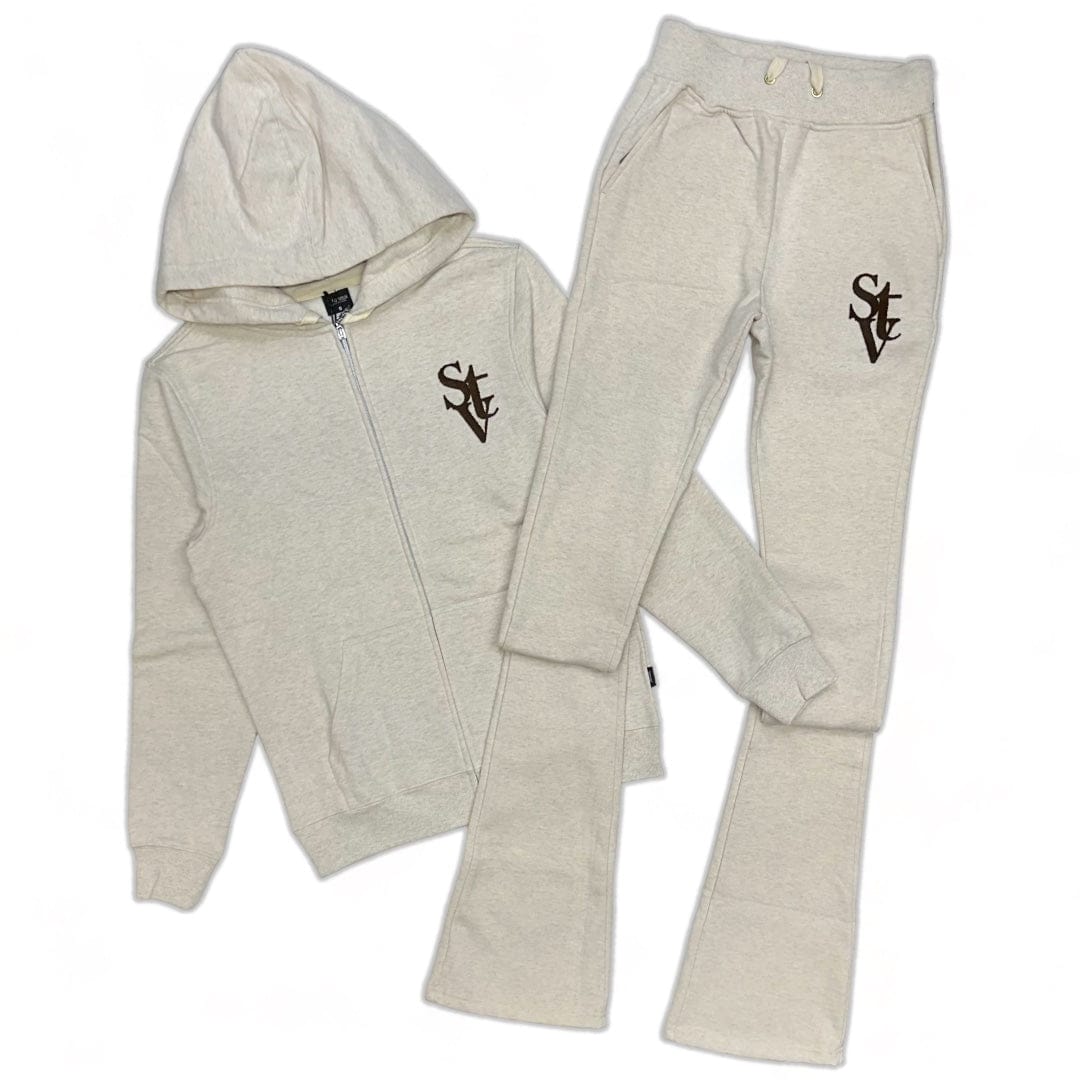 si tu veux Sets Si Tu Veux Oatmeal Sweatsuit Si Tu Veux Oatmeal Sweatsuit