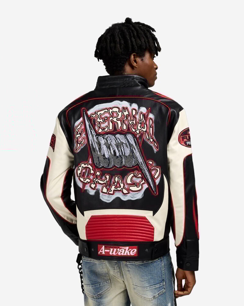 Smokerise PU Racing Jacket Red