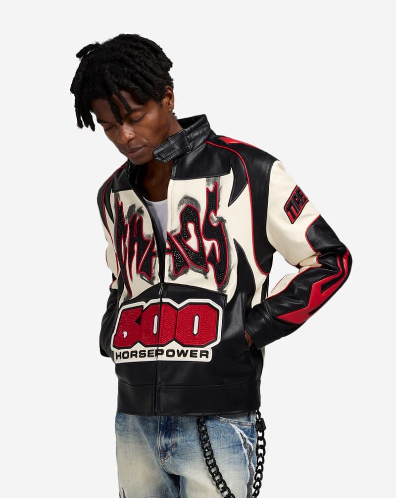 Smokerise Jackets Smokerise PU Racing Jacket Red Smokerise PU Racing Jacket Red