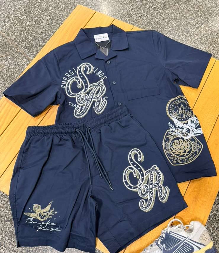 SmokeRise Club Soleil set featuring stylish, coordinated clothing pieces from the Smokerise brand, displayed on a flat surface.
