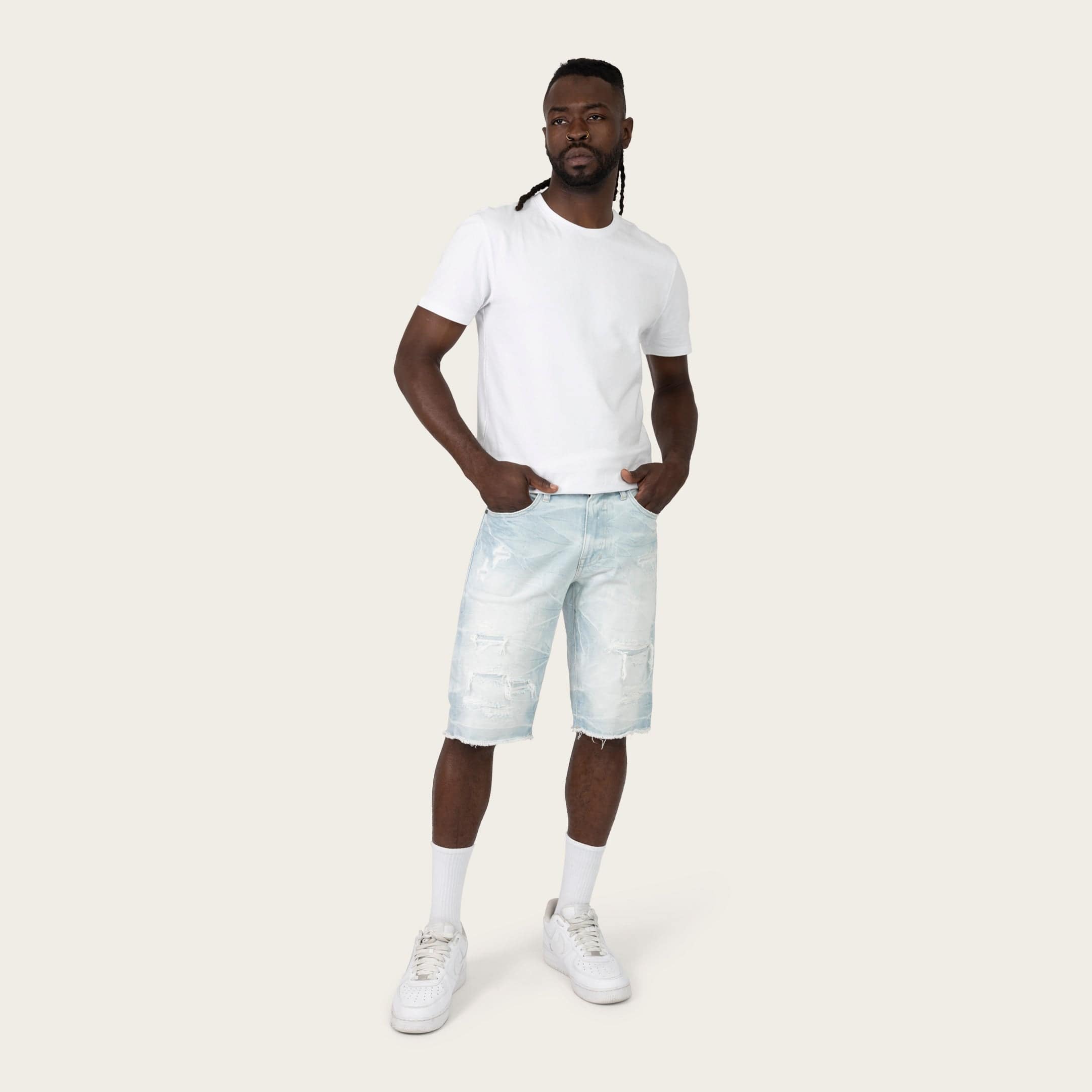 Smokerise Shorts SmokeRise Essential Peyton Blue Jean Shorts SmokeRise Essential Peyton Blue Jean Shorts