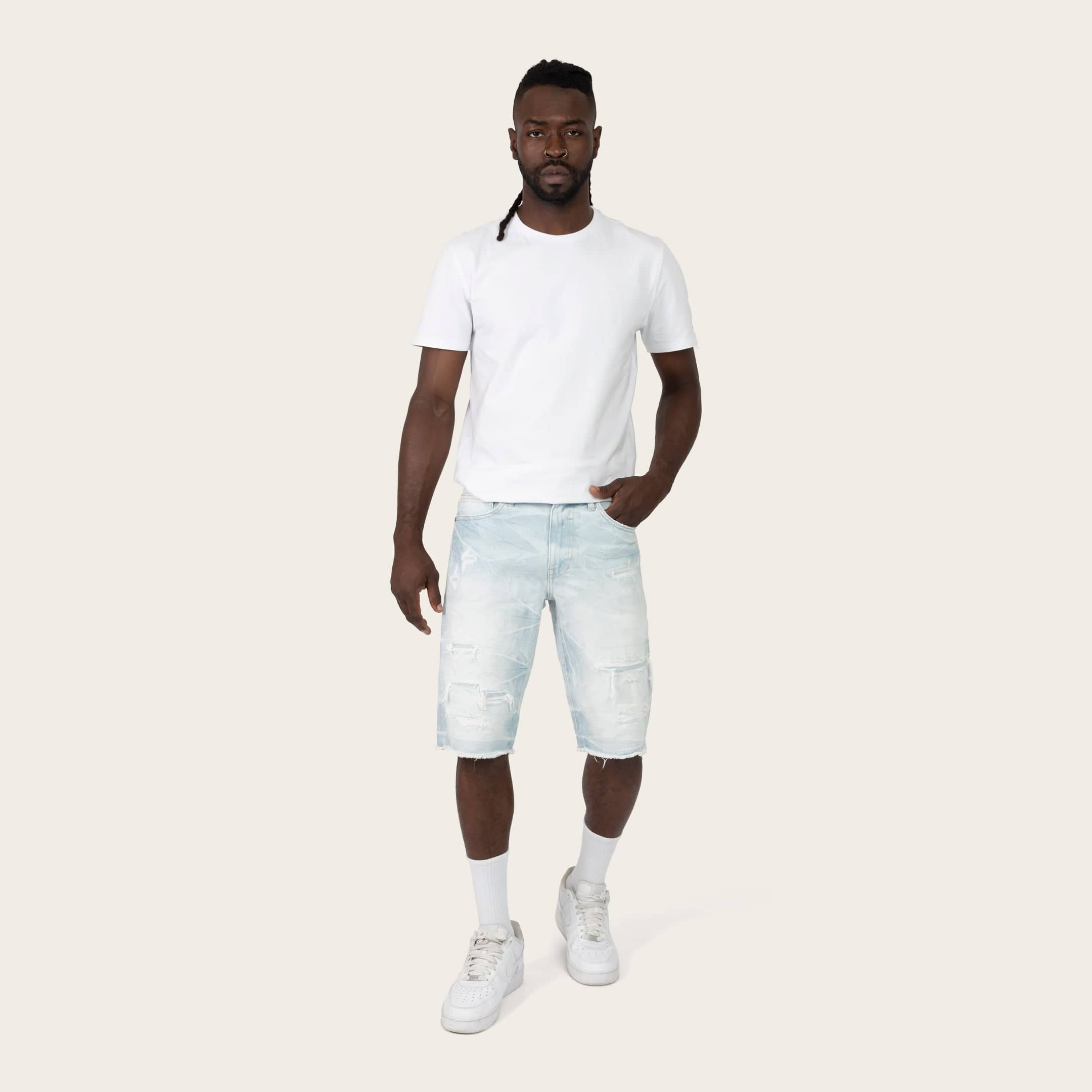 Smokerise Shorts SmokeRise Essential Peyton Blue Jean Shorts SmokeRise Essential Peyton Blue Jean Shorts