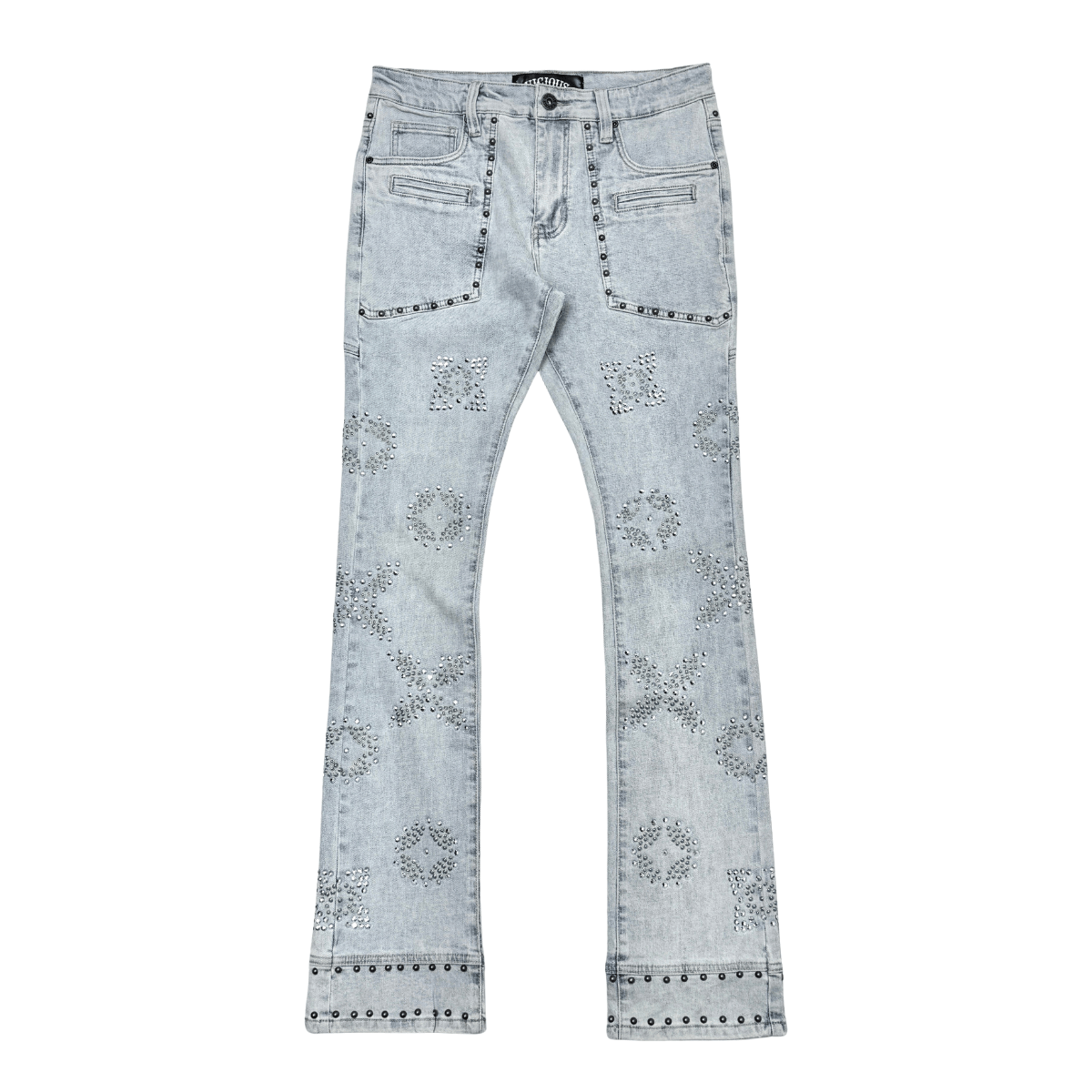 Vicious Denim EMBELLISHED RHINESTONE DENIM MATCHING JACKET EMBELLISHED RHINESTONE DENIM MATCHING JACKET