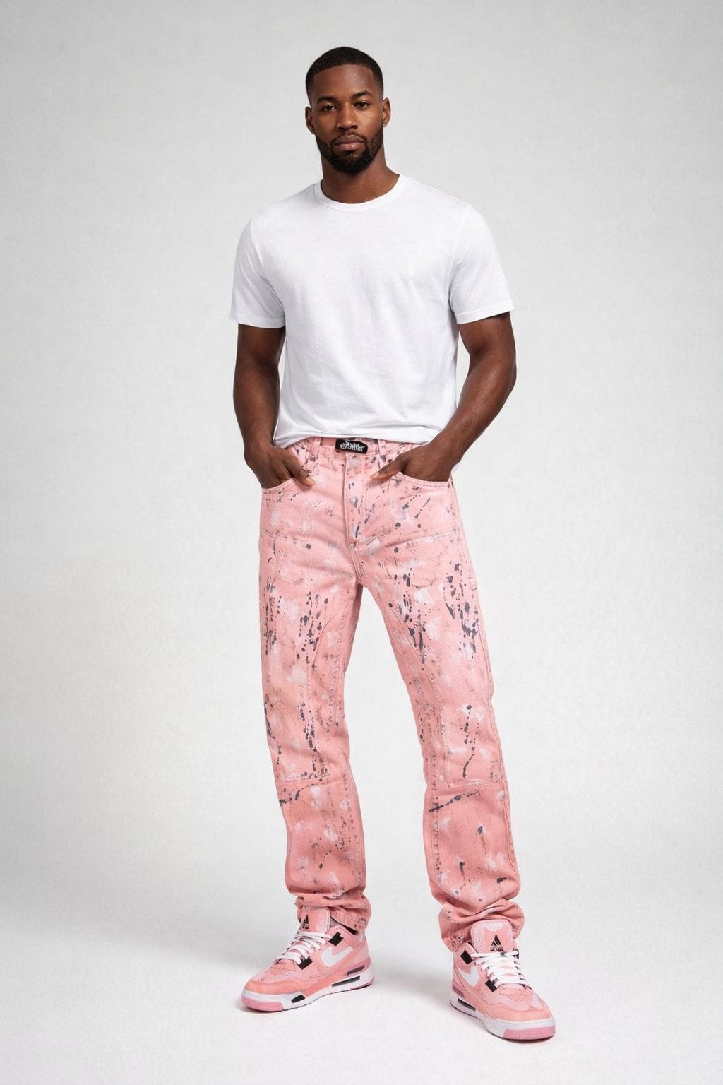 Vicious Denim Pink Carpenter Splash Flare Denim Pink Carpenter Splash Flare Denim