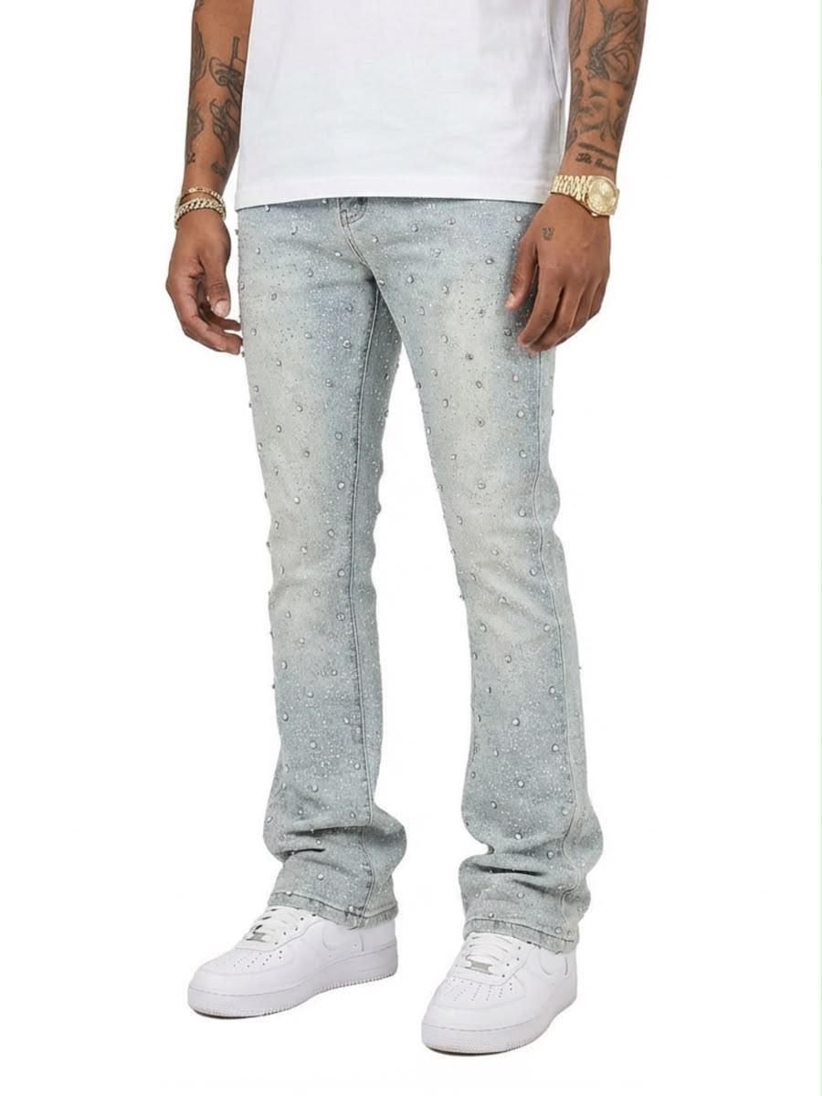 Vicious Denim Vicious All-Over Stud Light Blue Denim Vicious All-Over Stud Light Blue Denim