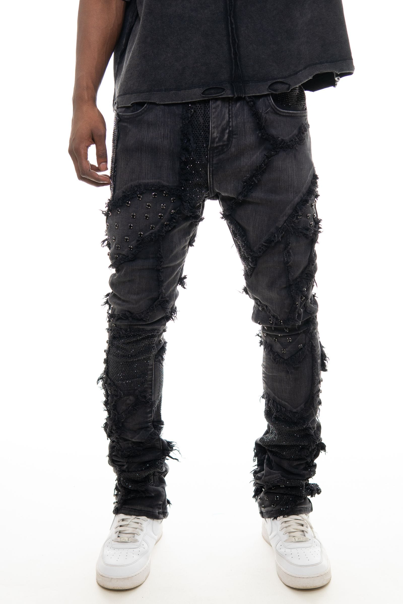 Vicious Denim Vicious Boxy Rip & Repair Flare Denim Vicious Boxy Rip & Repair Flare Denim