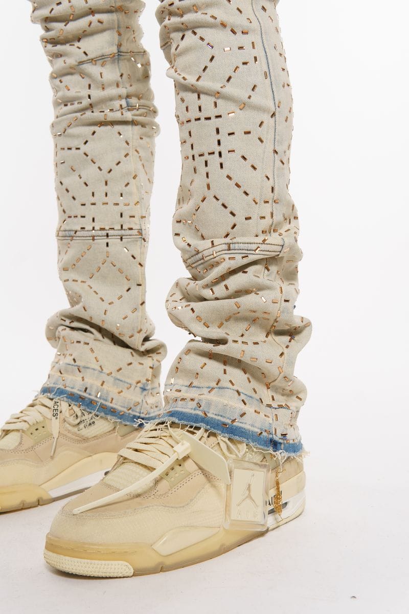 Vicious Denim Vicious Patchwork Cream Denim Vicious Patchwork Cream Denim