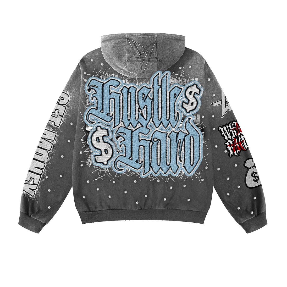 Wkndriot Hoodies Wkdnriot Patches & Rhinestones Hoodie Wkdnriot Patches & Rhinestones Hoodie