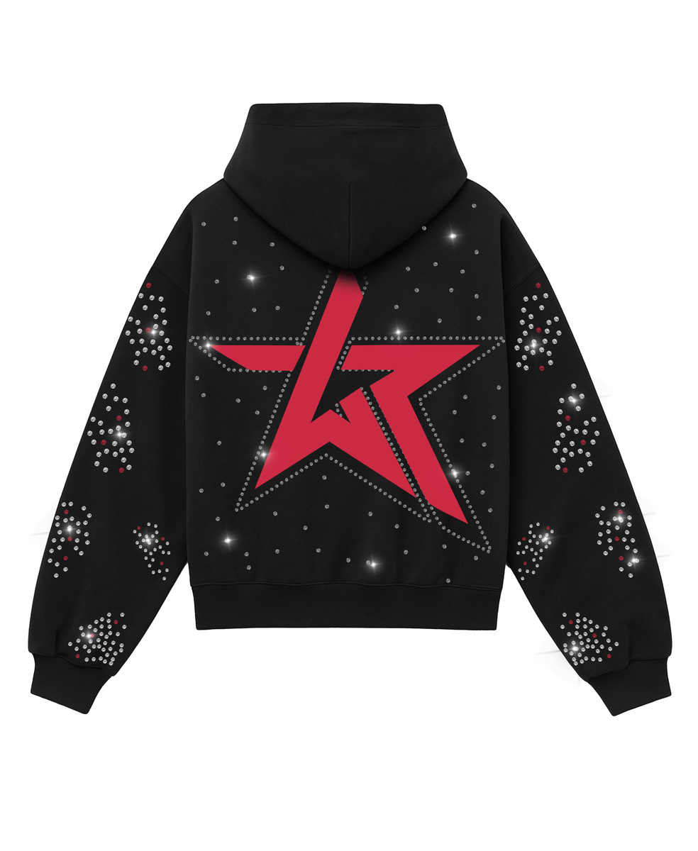 Wkndriot Hoodies WKND Riot ZIP UP W/ RHINESTONES WKND Riot ZIP UP W/ RHINESTONES